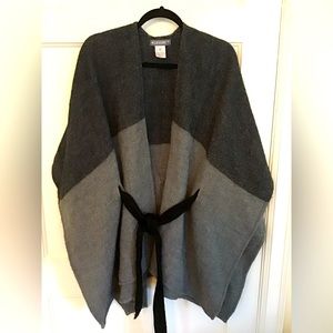 Gray poncho